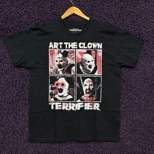 Art the Clown Bloody Scenes Terrifier T-Shirt Size Large